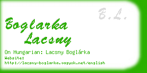 boglarka lacsny business card